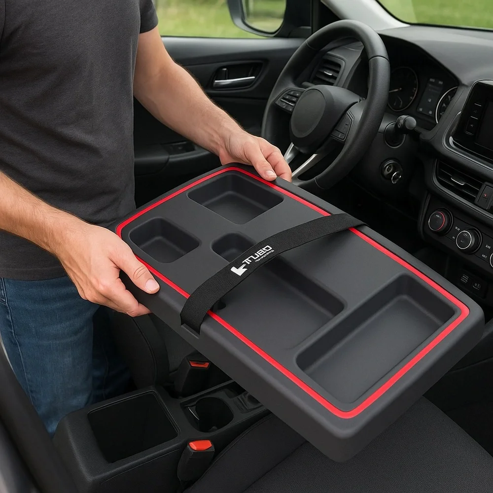 Black and Red VR Carrying Case with Hard Shell and Padding